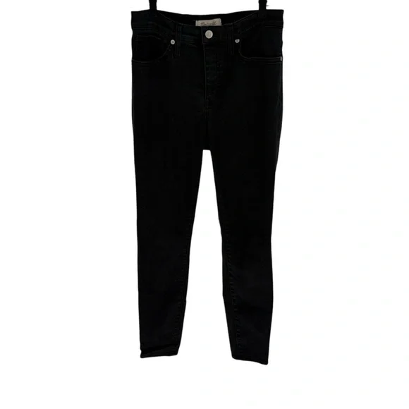 Madewell Women's 9” High-Rise Black Skinny Jeans - Picture 3 of 11
